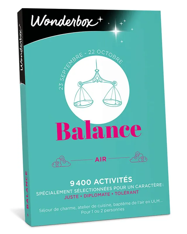 Wonderbox Astrologie Balance coffret cadeau 1 ou 2 personnes