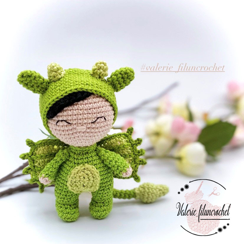 Valerie Fil Un Crochet Georges fil tutoriel poupée dragon
