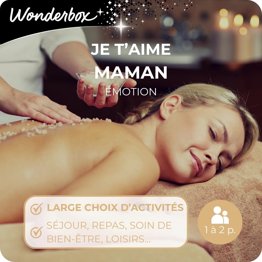 Wonderbox Je t'aime Maman coffret cadeau émotion 1-2 pers.