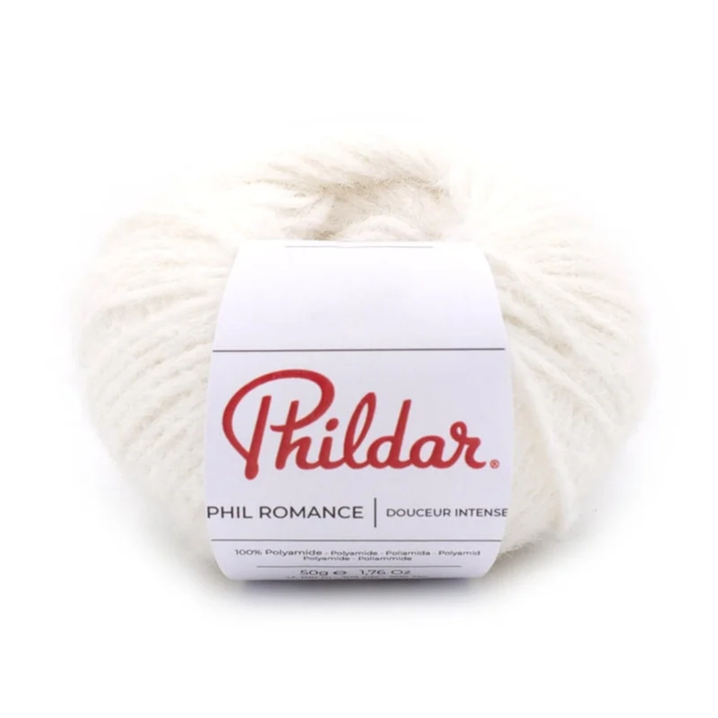 Phildar Phil Romance fil à tricoter écru 50 g poilu doux