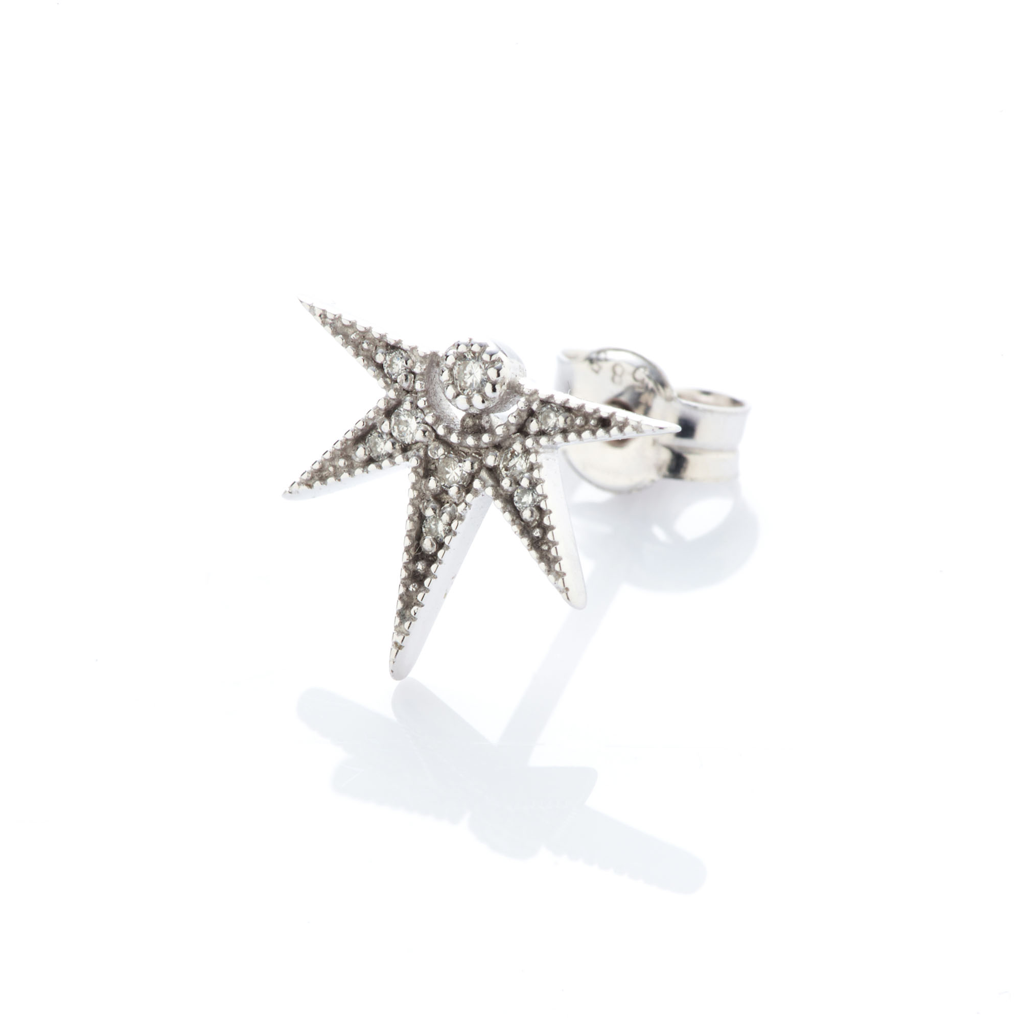 Angèle Brousse Janis demi-étoile boucle d'oreille or 18 carats diamants