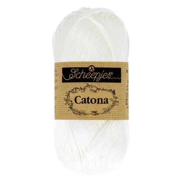 Scheepjes Catona 0106 fil coton blanc mercerisé 50 g