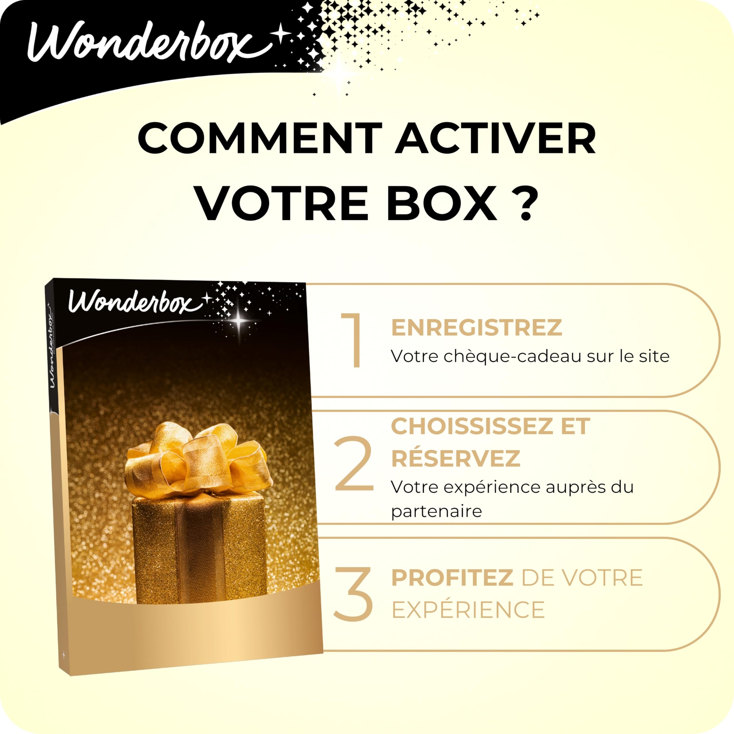 Wonderbox En Or Multi Activité coffret cadeau 1 activité 1-2 pers