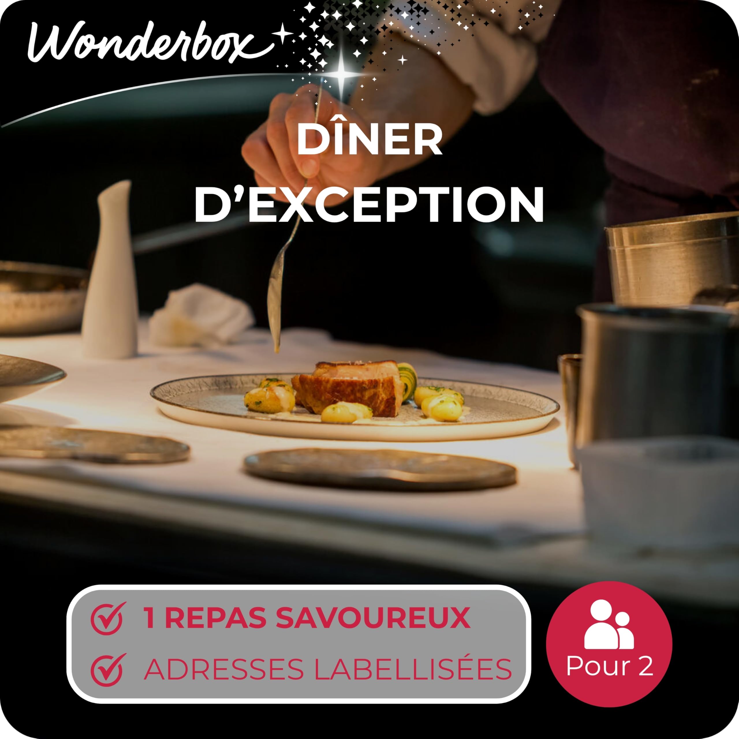 Wonderbox Restaurant & gastronomie coffret dîner 2 personnes étoilé