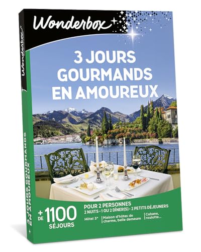 Wonderbox Séjour 3 Jours Gourmands en Amoureux coffret 2 pers