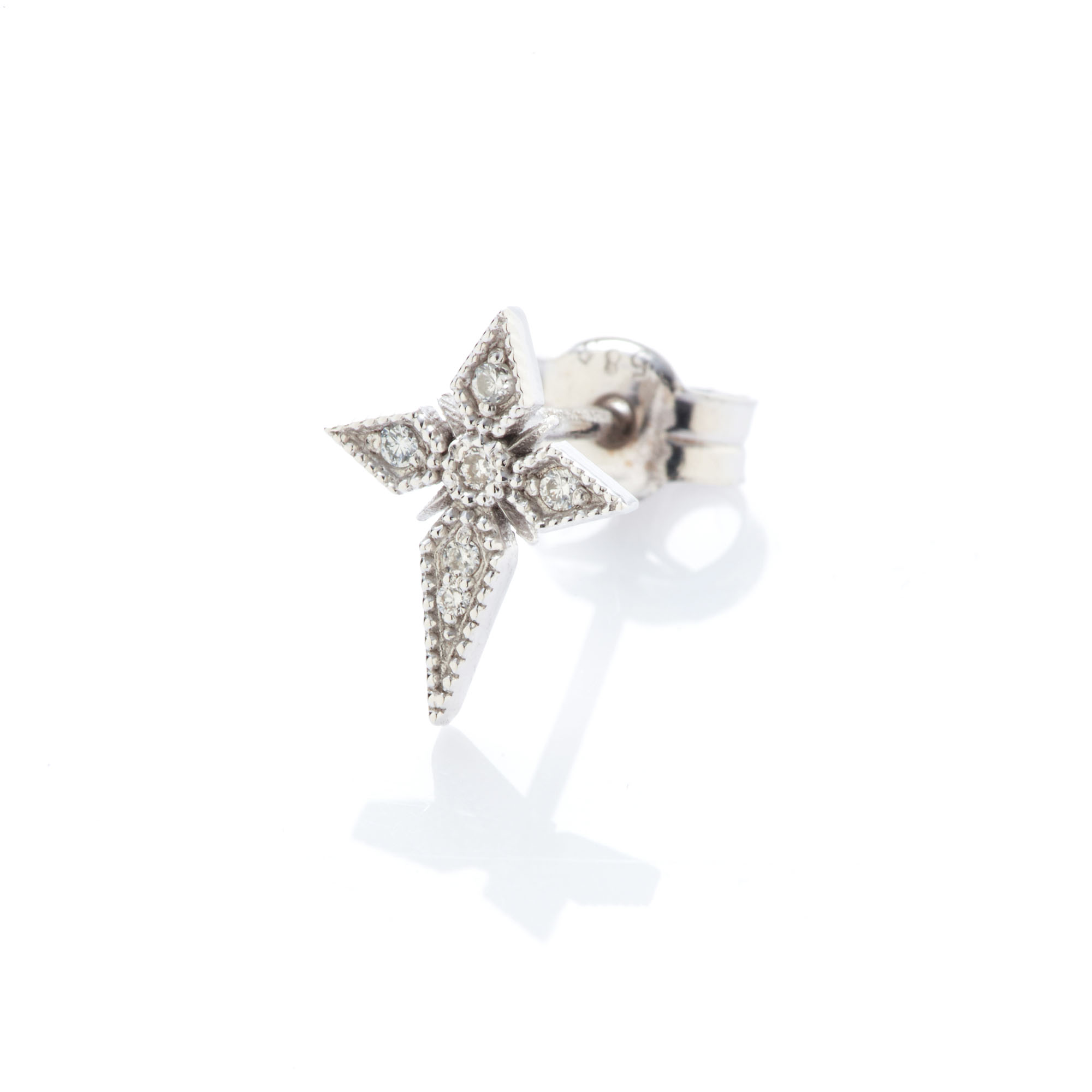 Angèle Brousse Saintes puce croix or 18 carats diamants