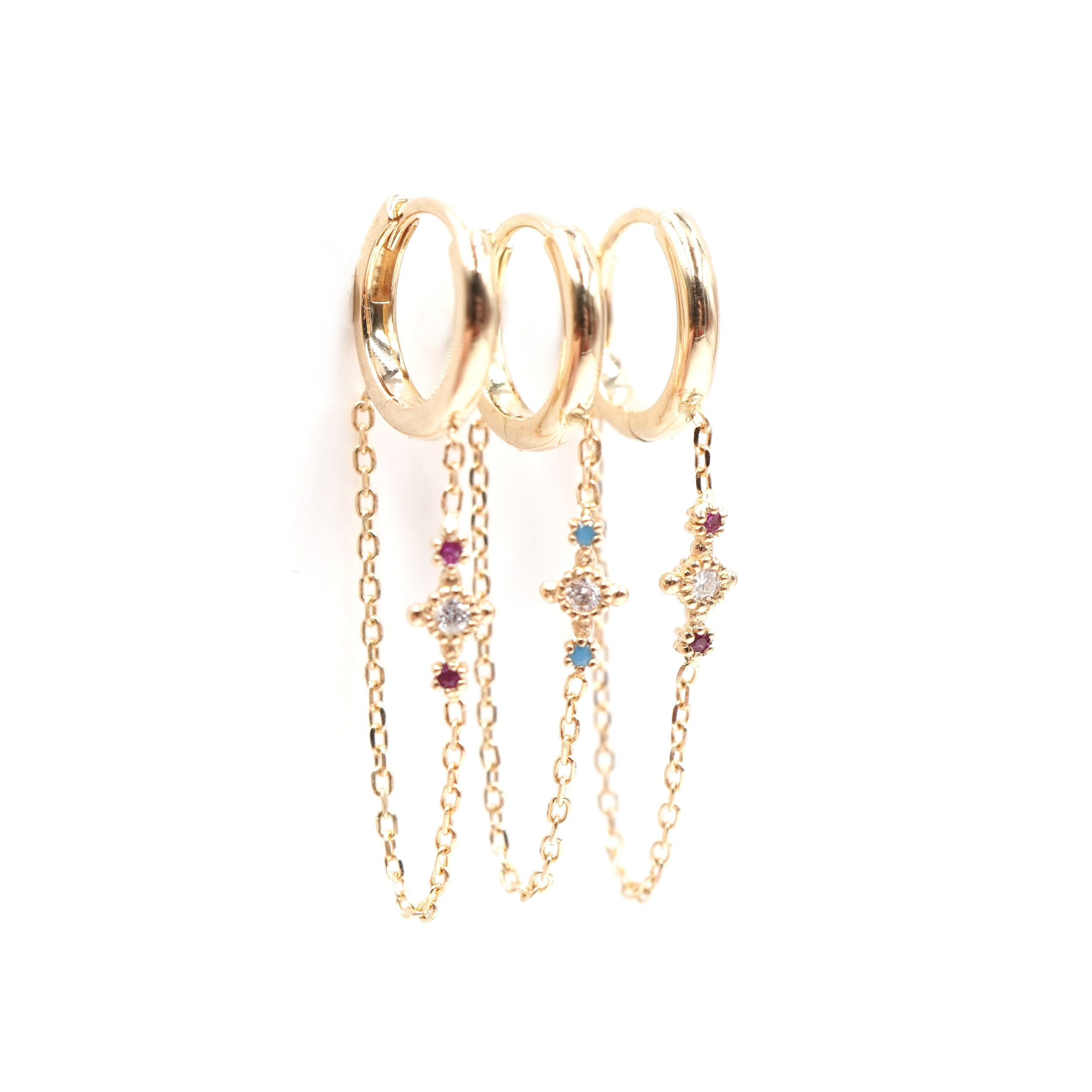 Angèle Brousse Susie créole chaîne or 18 carats diamants blancs