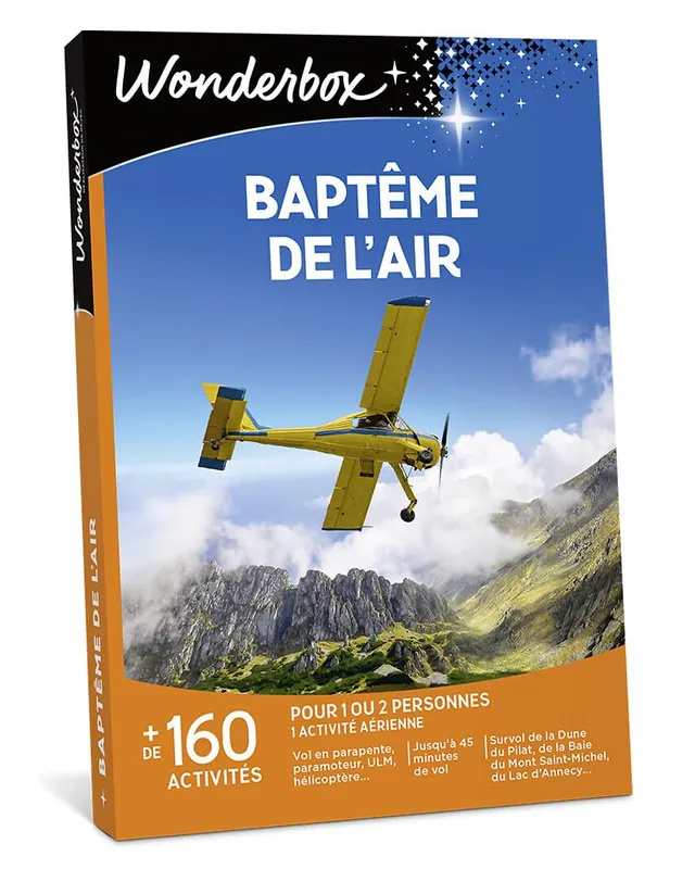 Wonderbox Sport & aventure Baptême de l'air coffret cadeau 1-2 pers