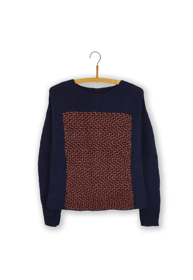 Isager Mads Tomat kit tricot pull en laine