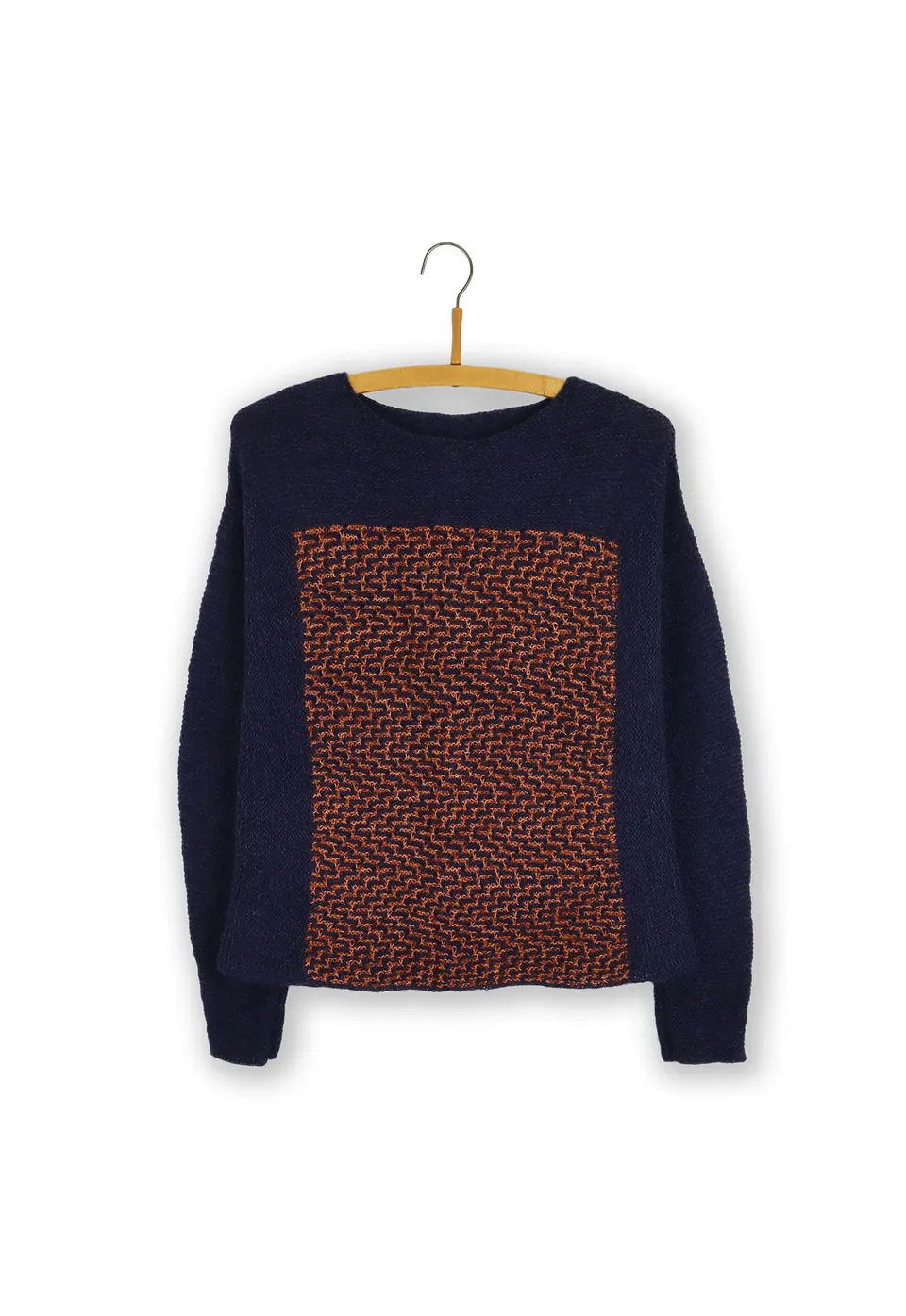 Isager Mads Tomat kit tricot pull en laine