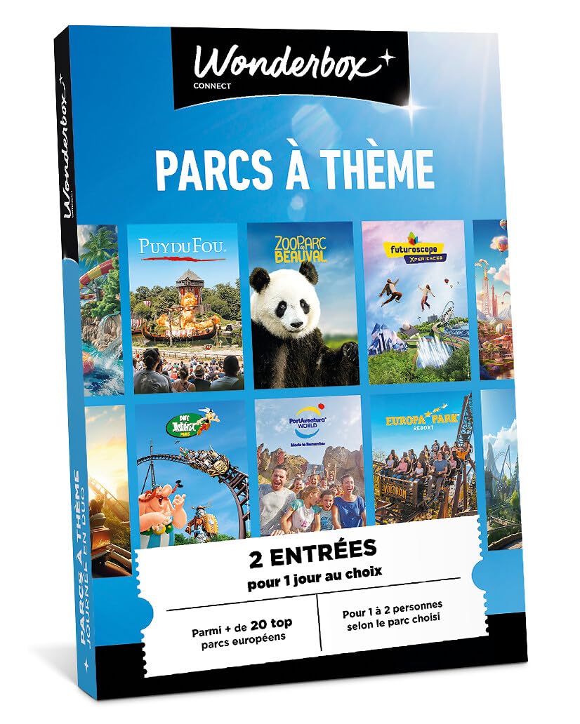Wonderbox Connect Multi Parcs coffret cadeau 2 personnes parc
