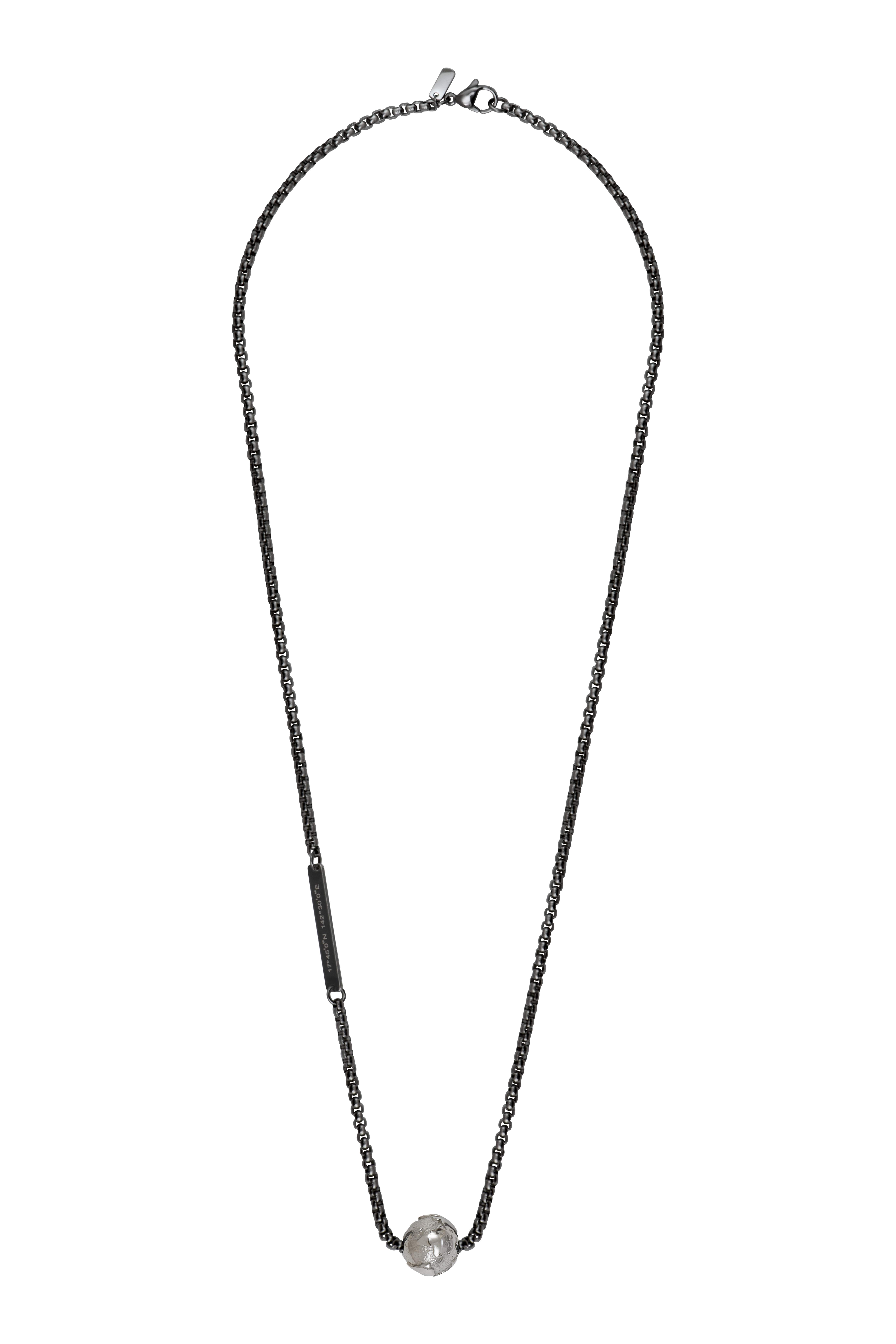 IKOBA Colliers Chaîne Terre Acier Collier Brillant