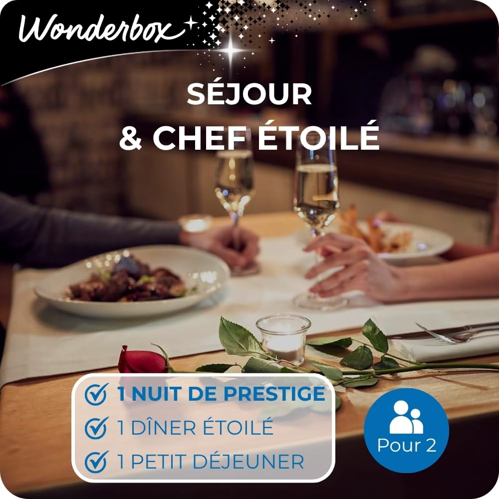 Wonderbox Séjour Chef Étoilé coffret nuit 2 pers gastronomie