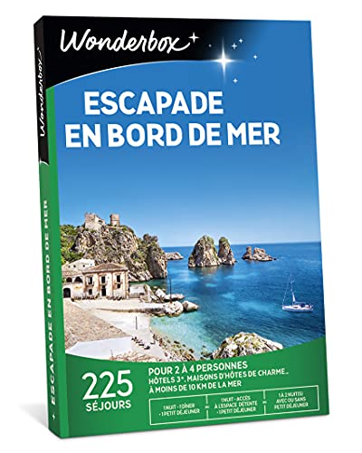 Wonderbox Escapade en Bord de mer coffret cadeau 225 séjours 2-4 pers