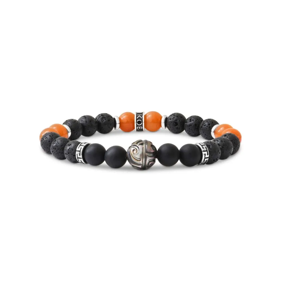 IKOBA Aventurine Orange bracelet perle Tahiti gravée 8mm