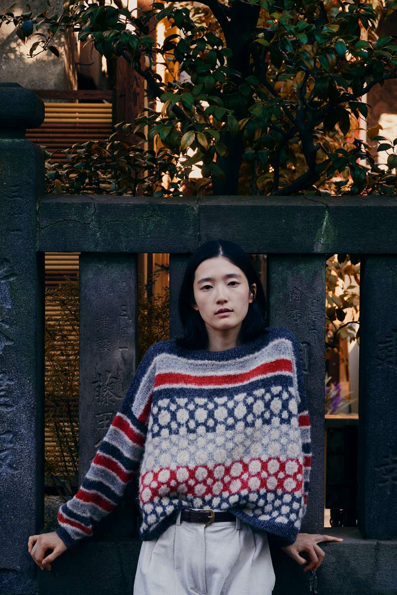 Isager Circles and stripes model 1 kit tricot pull