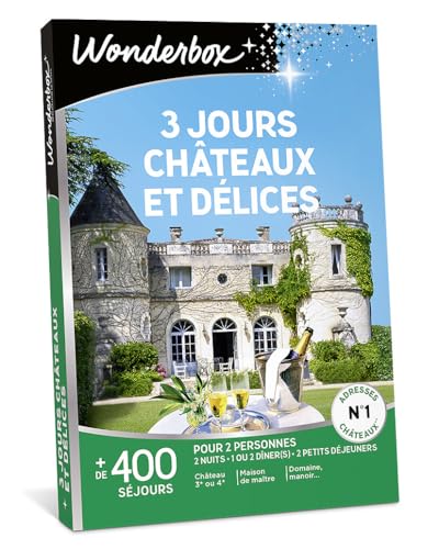 Wonderbox Séjour & week-end 3 Jours Châteaux Et Délices coffret cadeau 2 pers