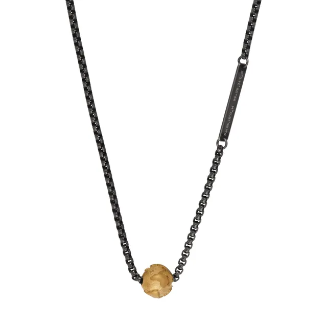 IKOBA Colliers collier chaîne terre acier doré mat
