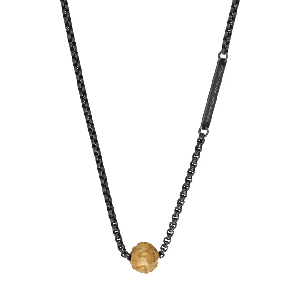 IKOBA Colliers collier chaîne terre acier doré mat
