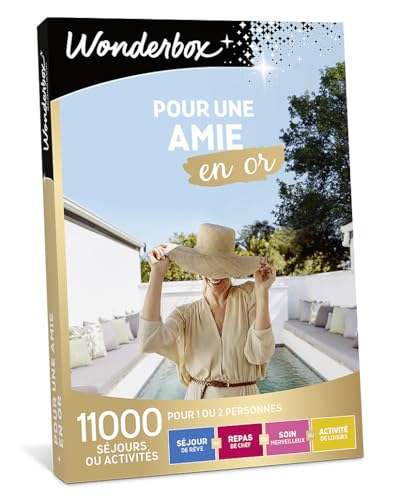 Wonderbox pour Un Ami Une Amie en Or coffret multi-thèmes 1-2 pers