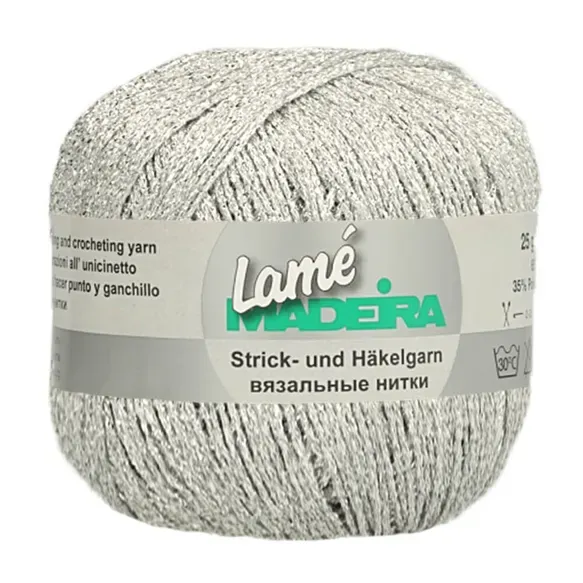 Madeira Lamé 442 fil métallique argent 25 g
