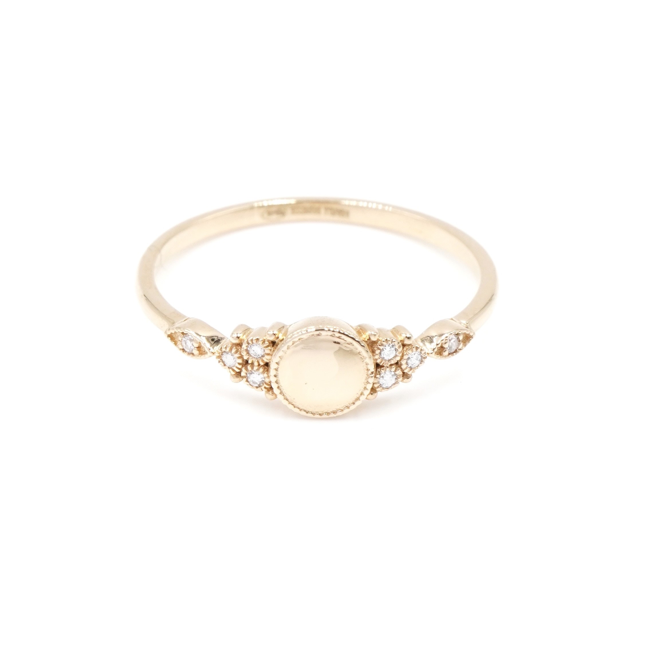 Angèle Brousse Susie Gold bague or 18 carats diamant gravable