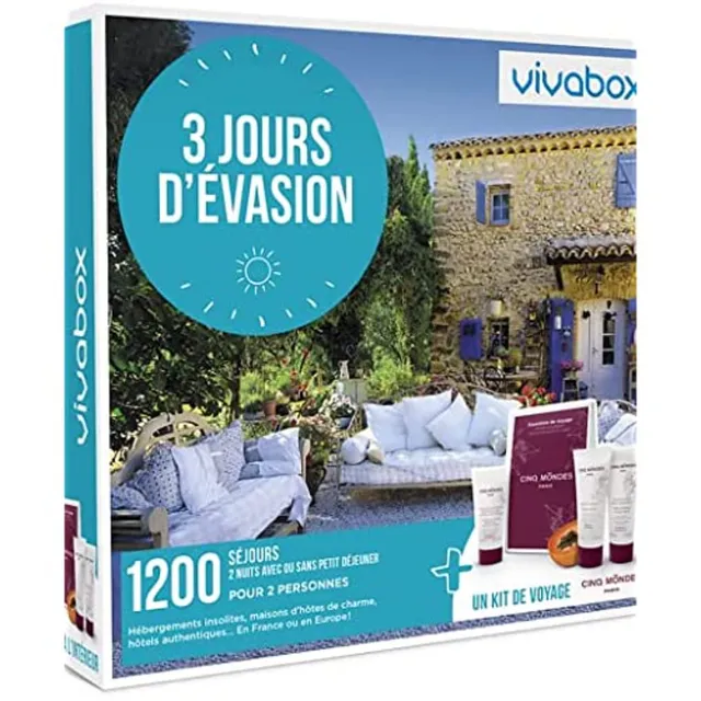 Wonderbox Séjour & week-end 3 Jours Évasion coffret 2 pers hôtels