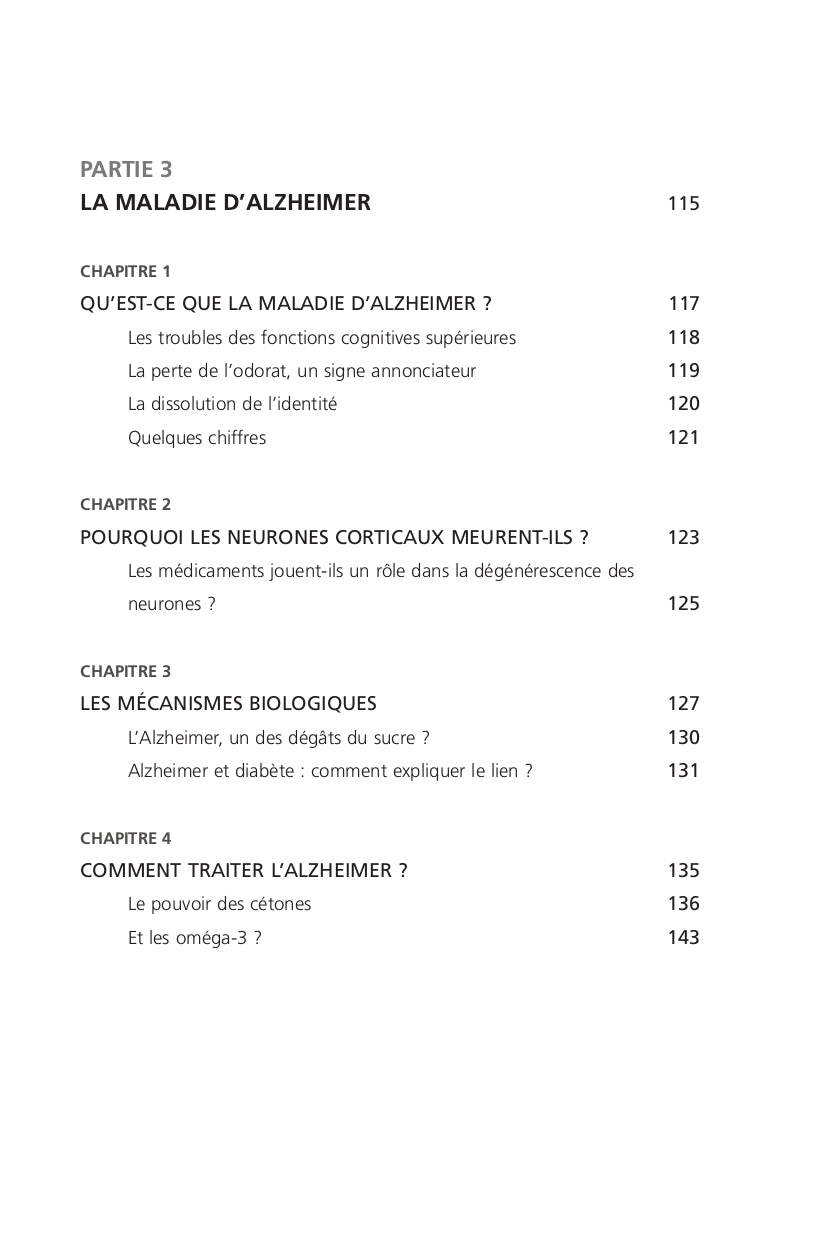 Souccar Médecine Régime cétogène cerveau livre broché menus