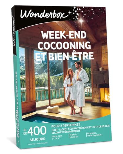 Wonderbox Week-End Cocooning et Bien-Être coffret nuit 2 pers