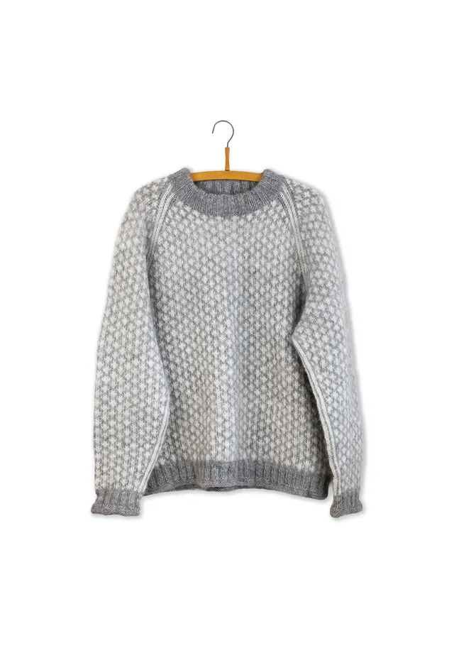 Isager Knuds Sweater Tversted kit tricot pull homme