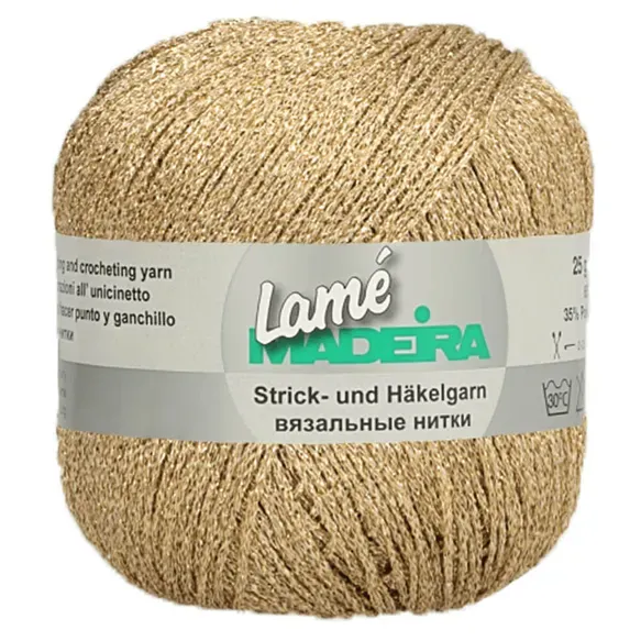Madeira Lamé fil métallique 424 Or 25g brillant