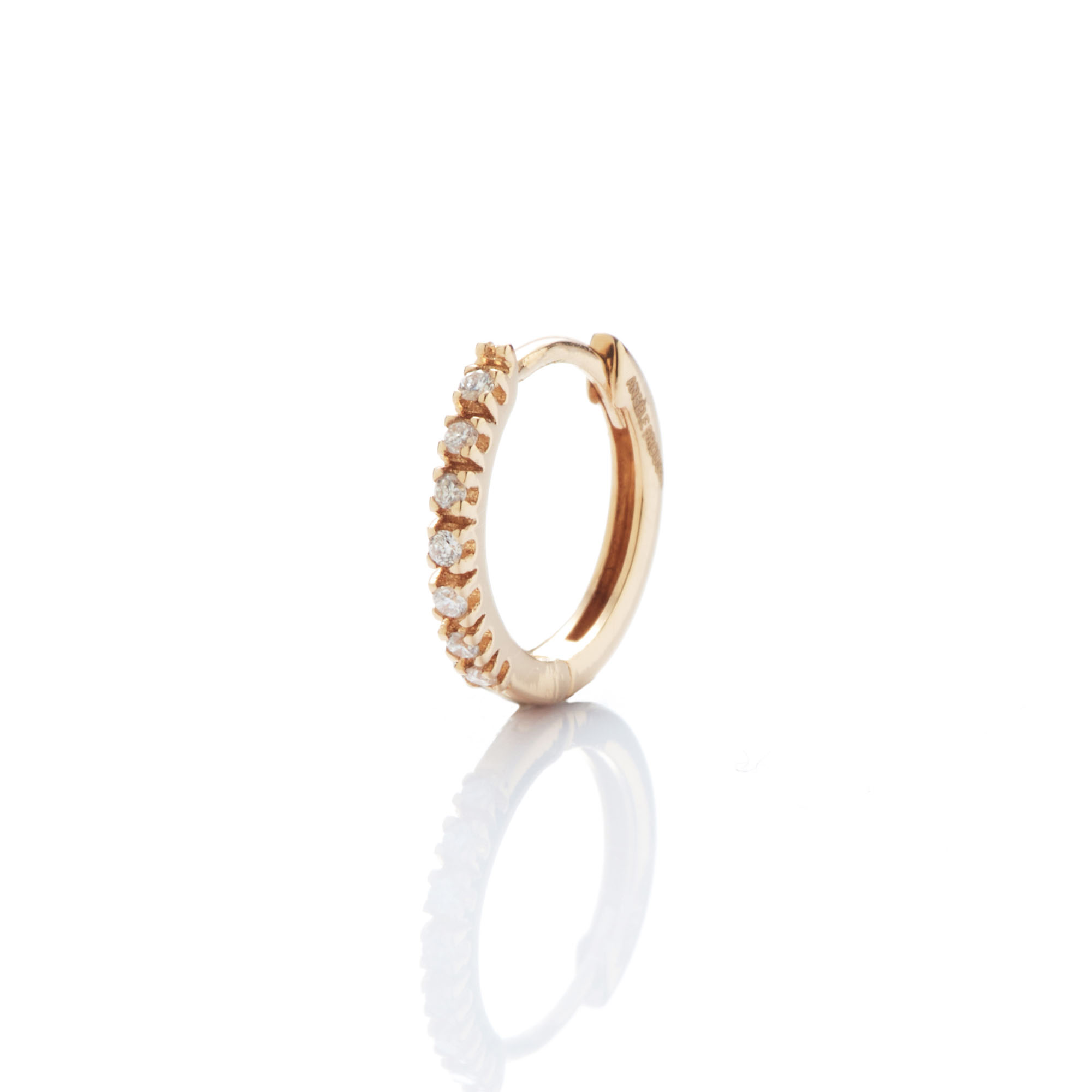 Angèle Brousse Dita créole or 18 carats diamants 0,056 ct