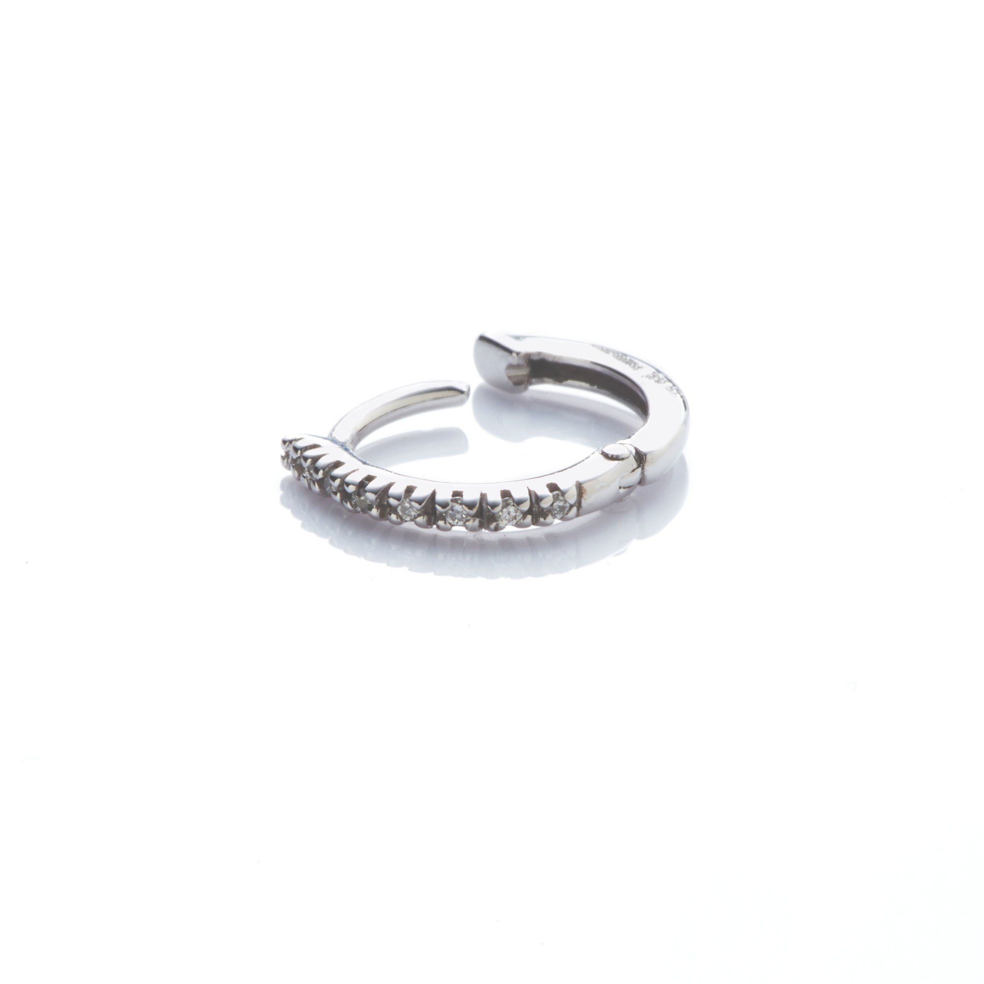 Angèle Brousse Dita Créole diamants boucles or blanc 14 carats