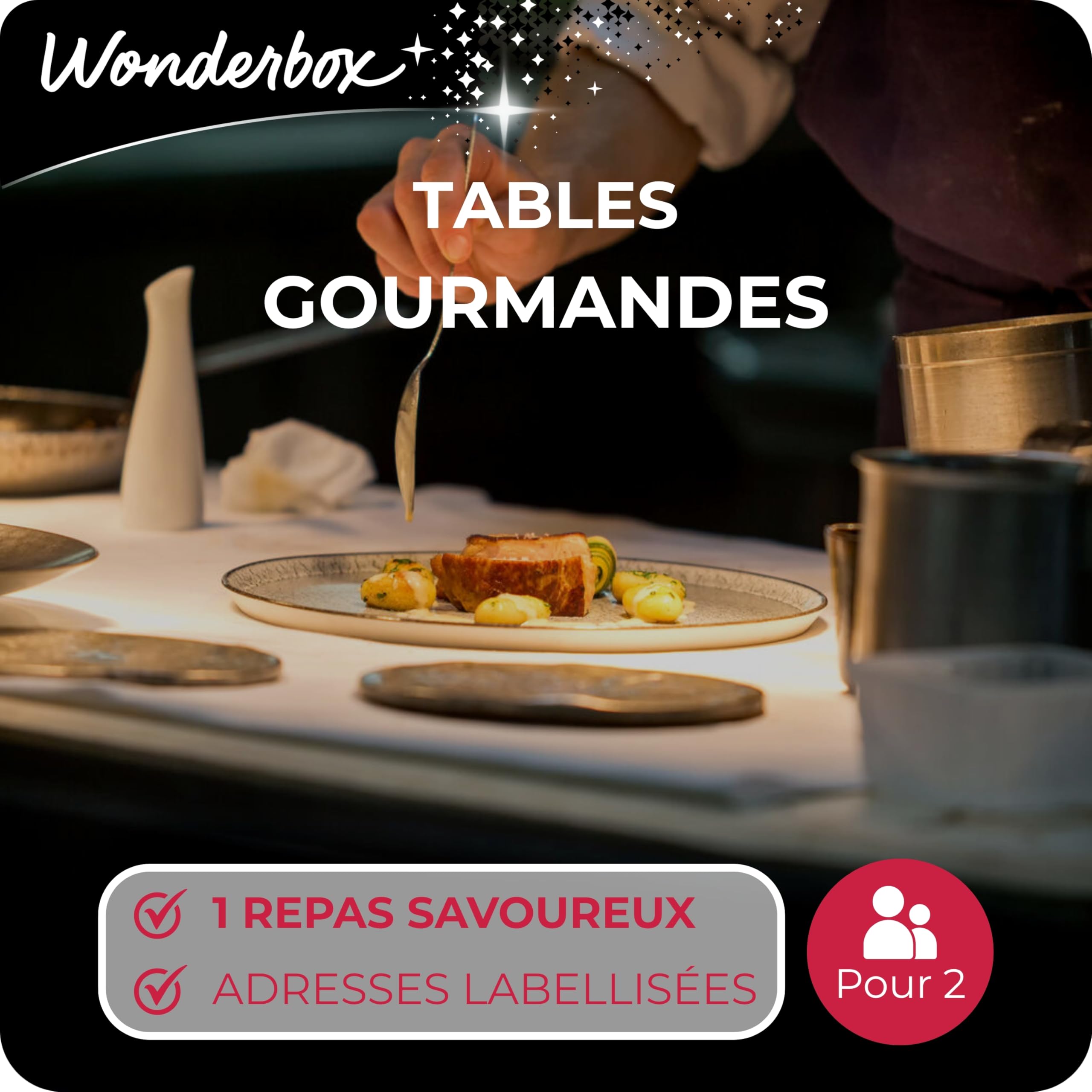 Wonderbox Tables Gourmandes coffret cadeau 2 personnes restaurant