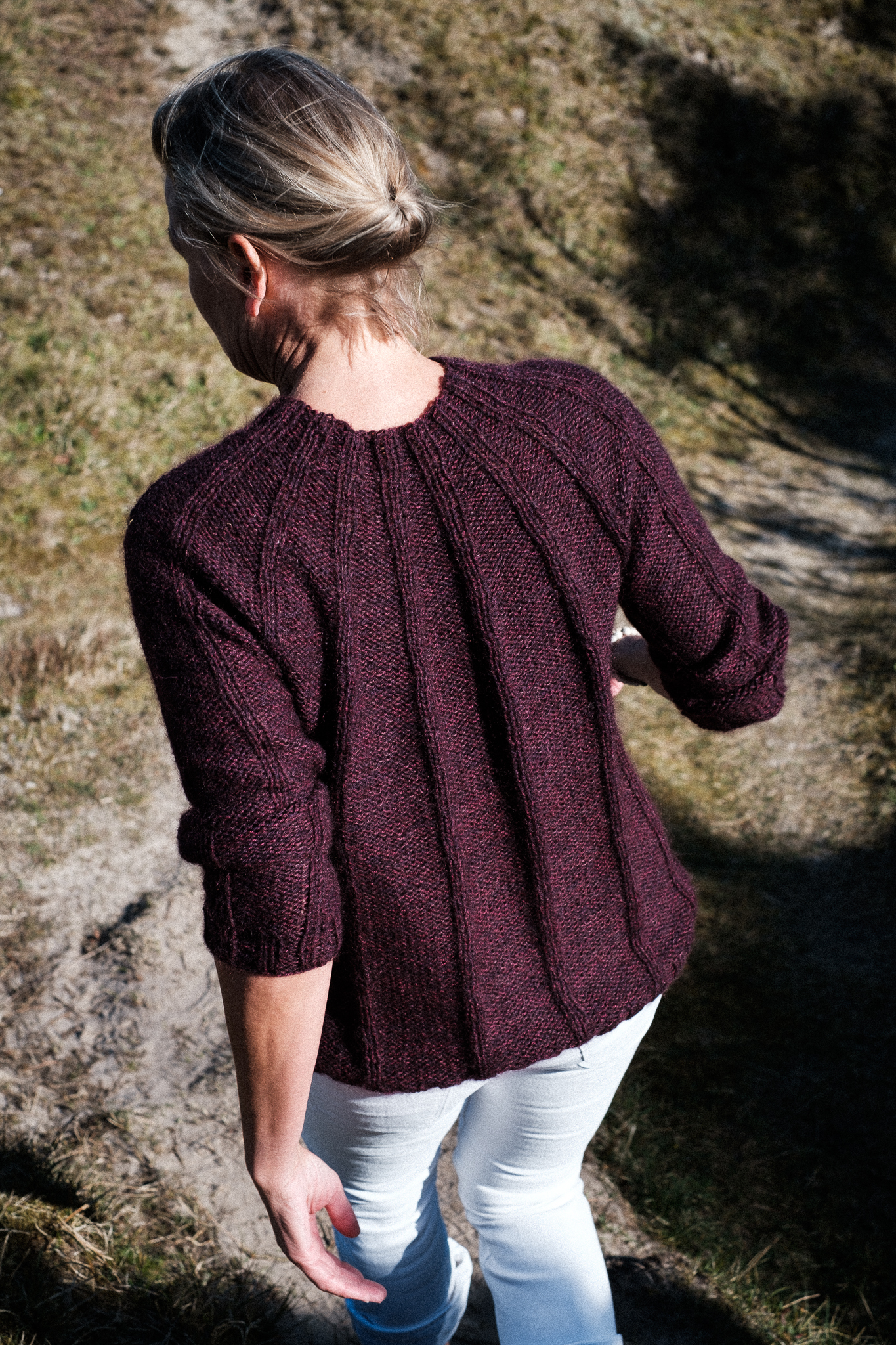Isager Yarn Kits Trøje Rødbede kit tricot pull laine