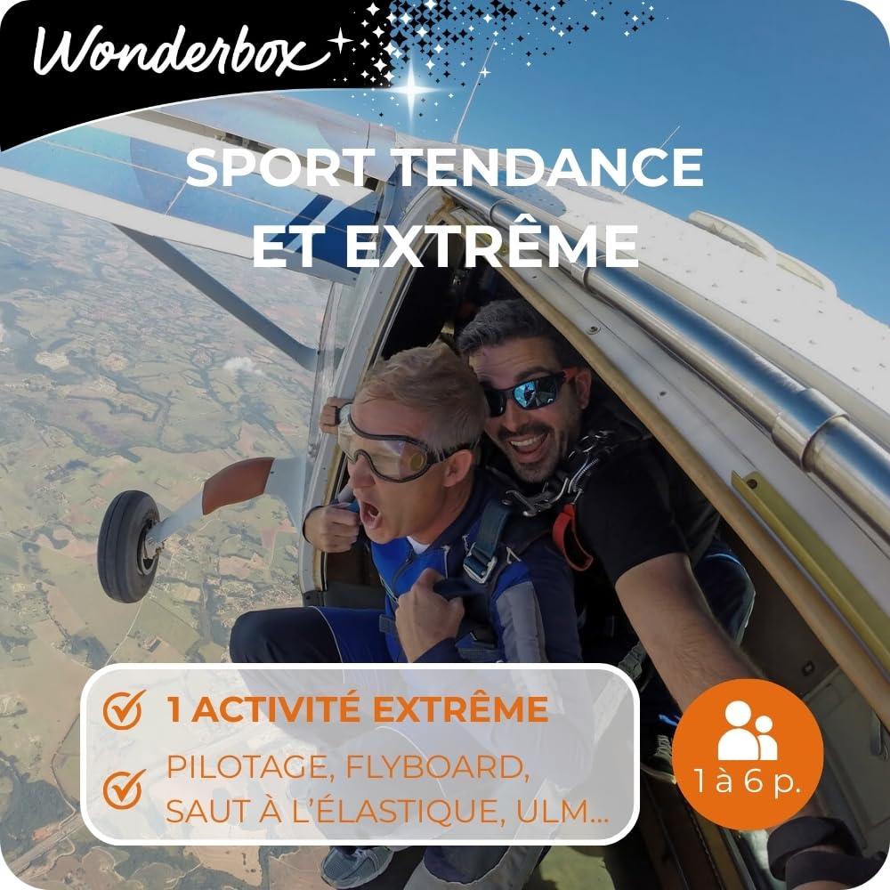Wonderbox Sport Tendance et Extrême coffret cadeau 1 à 6 pers