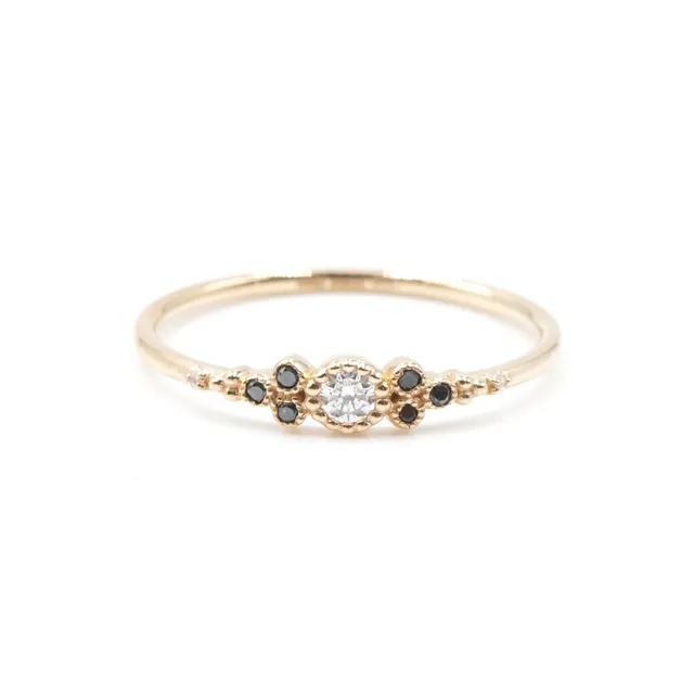 Angèle Brousse Little Paradis bague diamants noirs or 18 carats