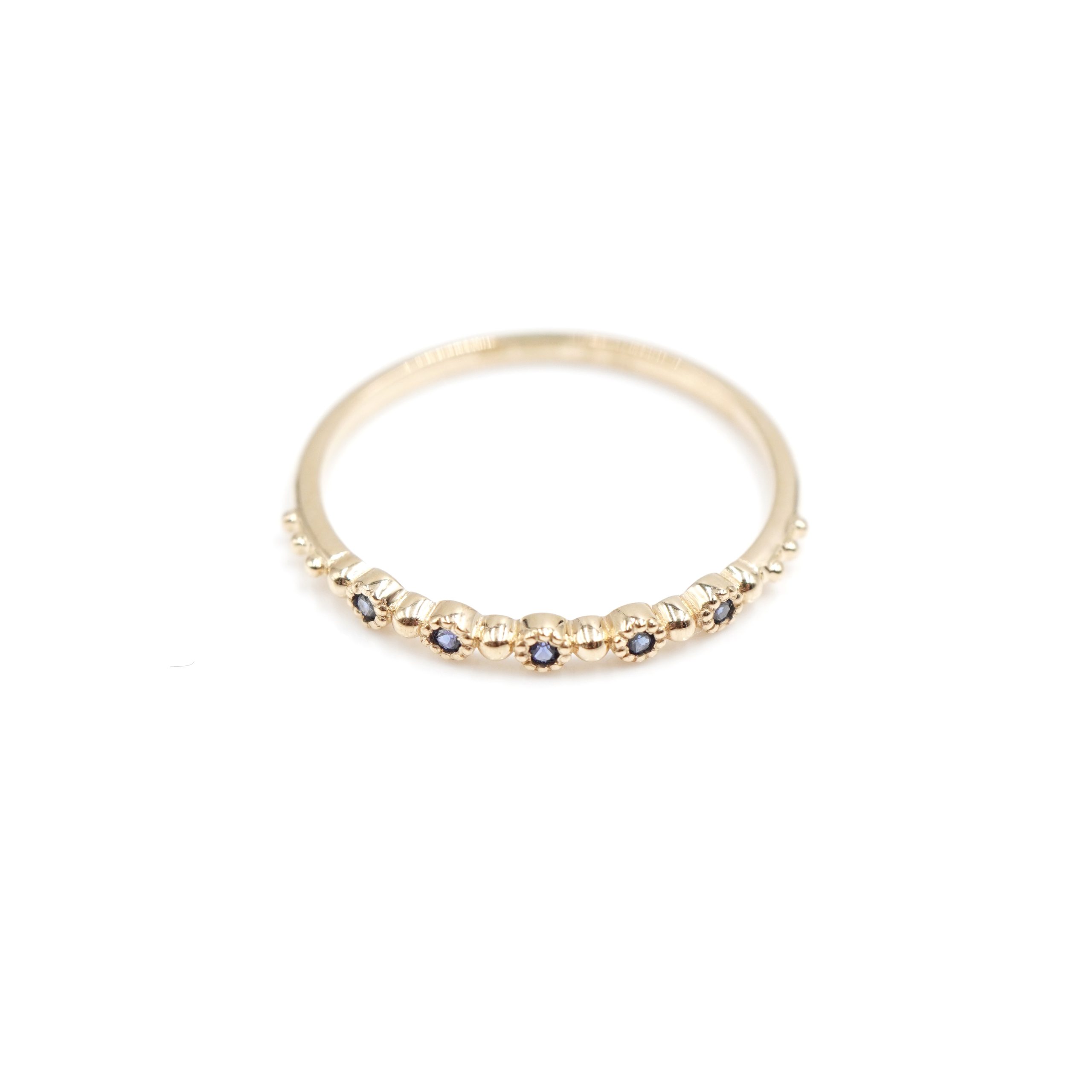 Angèle Brousse Nina Small Colors bague or jaune topaze bleue