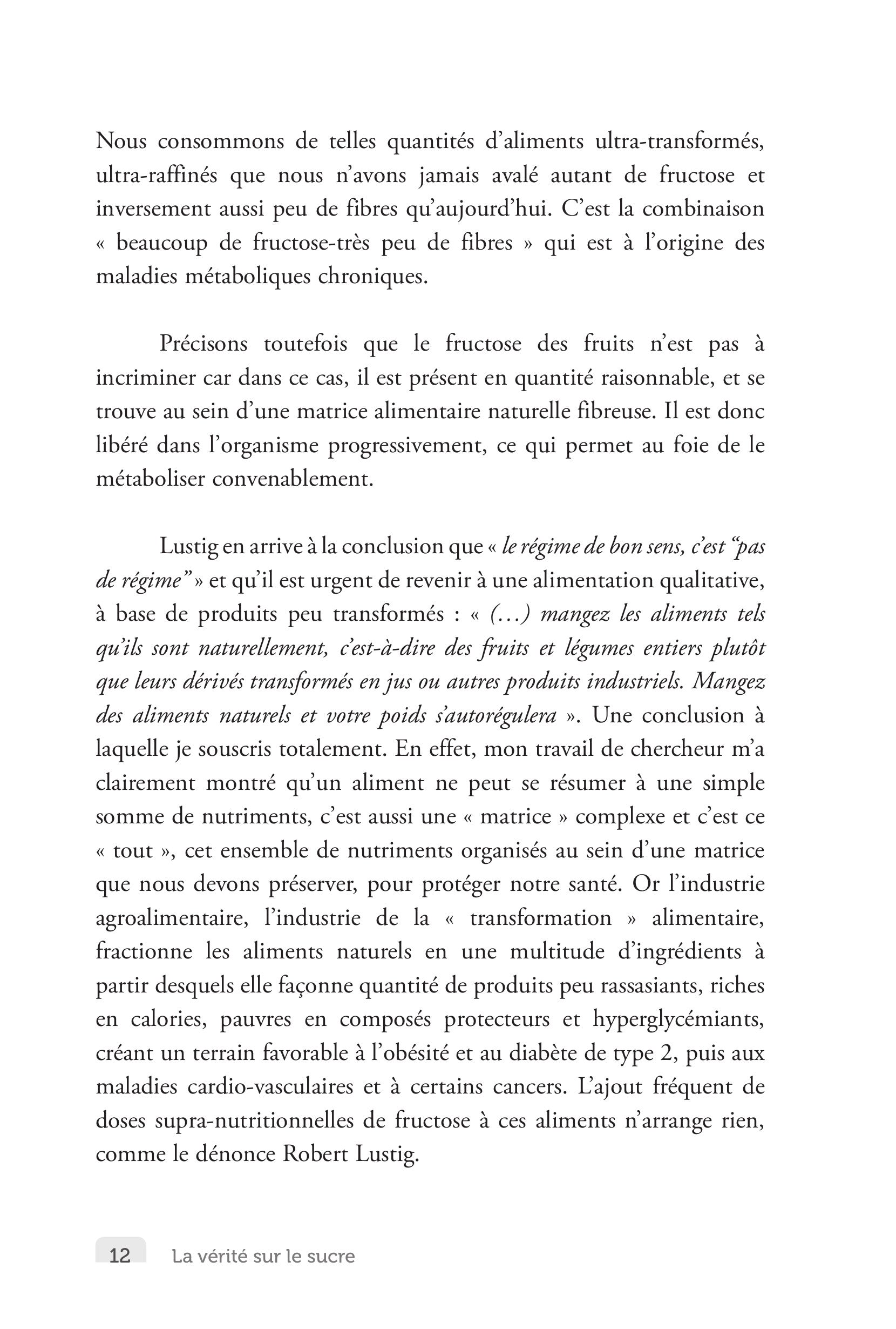 Souccar Essai document Sucre l'amère vérité livre broché fructose