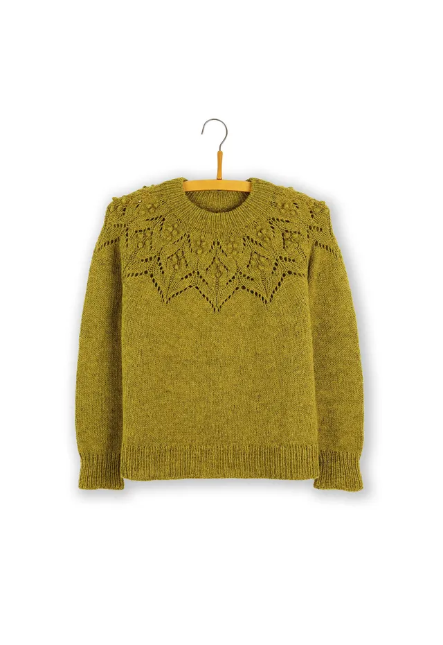 Isager Magnolia Bloom Lite kit tricot pull ajouré