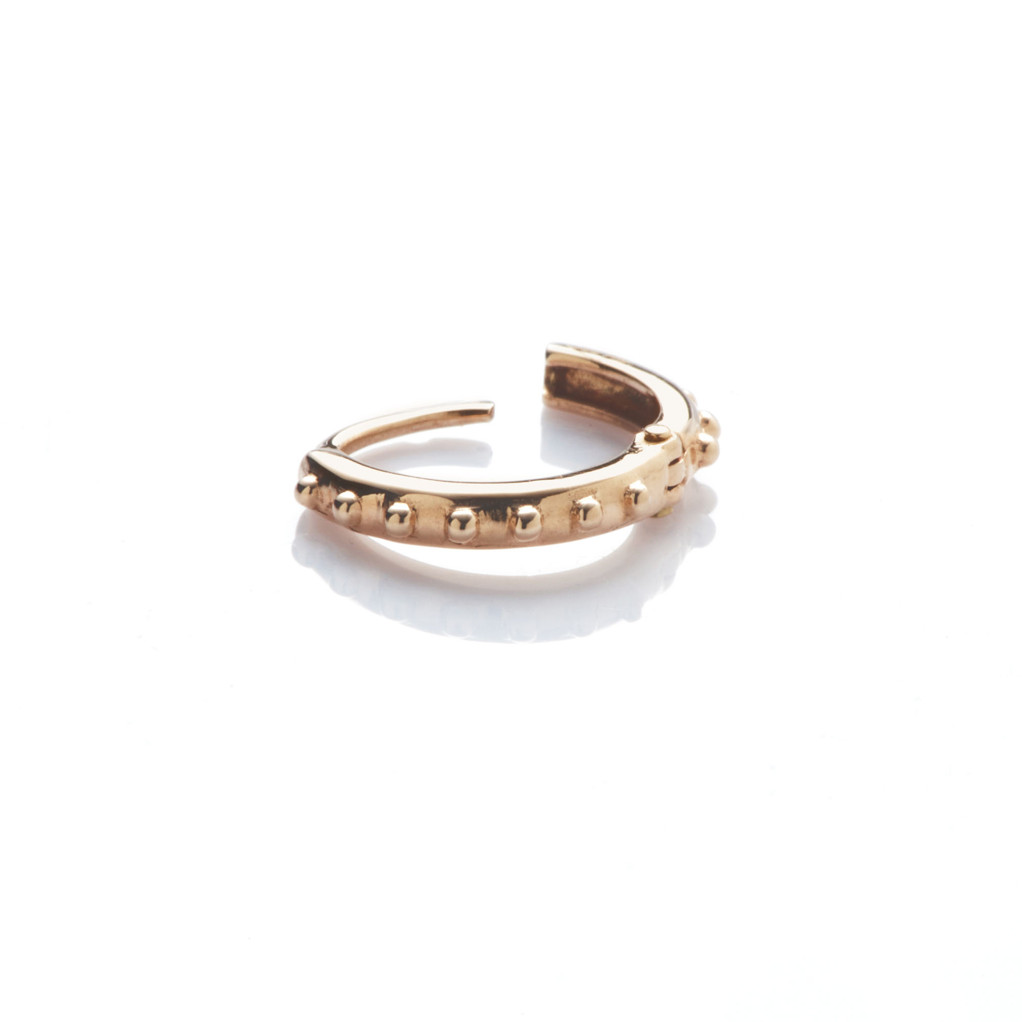 Angèle Brousse Stella mini créoles or jaune 18 carats perlée