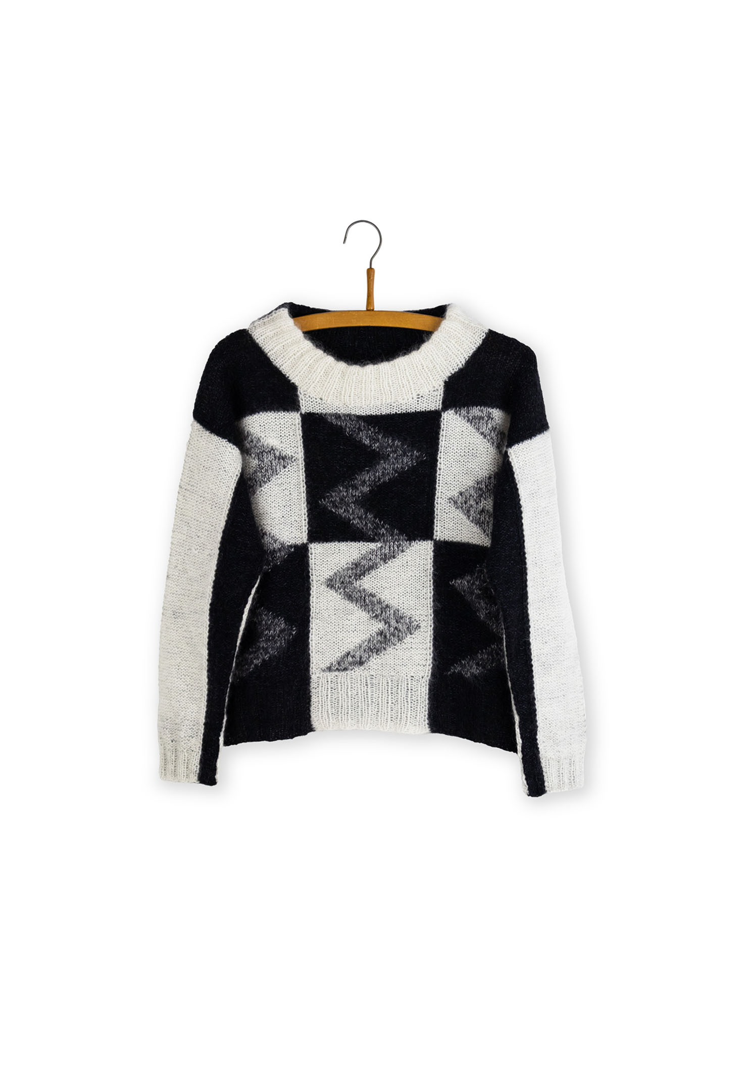 Isager Black & White patron tricot laine