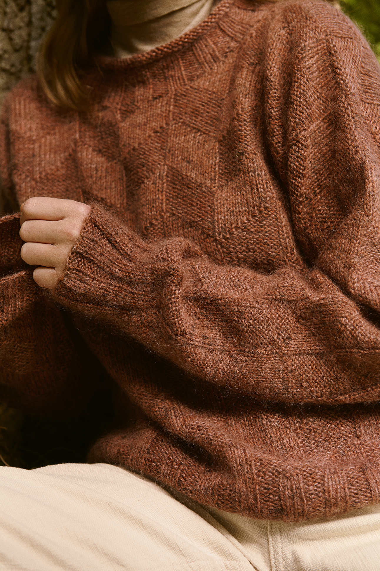 Isager Tuen Sweater kit tricot pull Merilin Silk Mohair