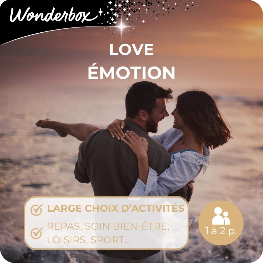 Wonderbox Love Émotion coffret cadeau multi activités 1 ou 2 pers