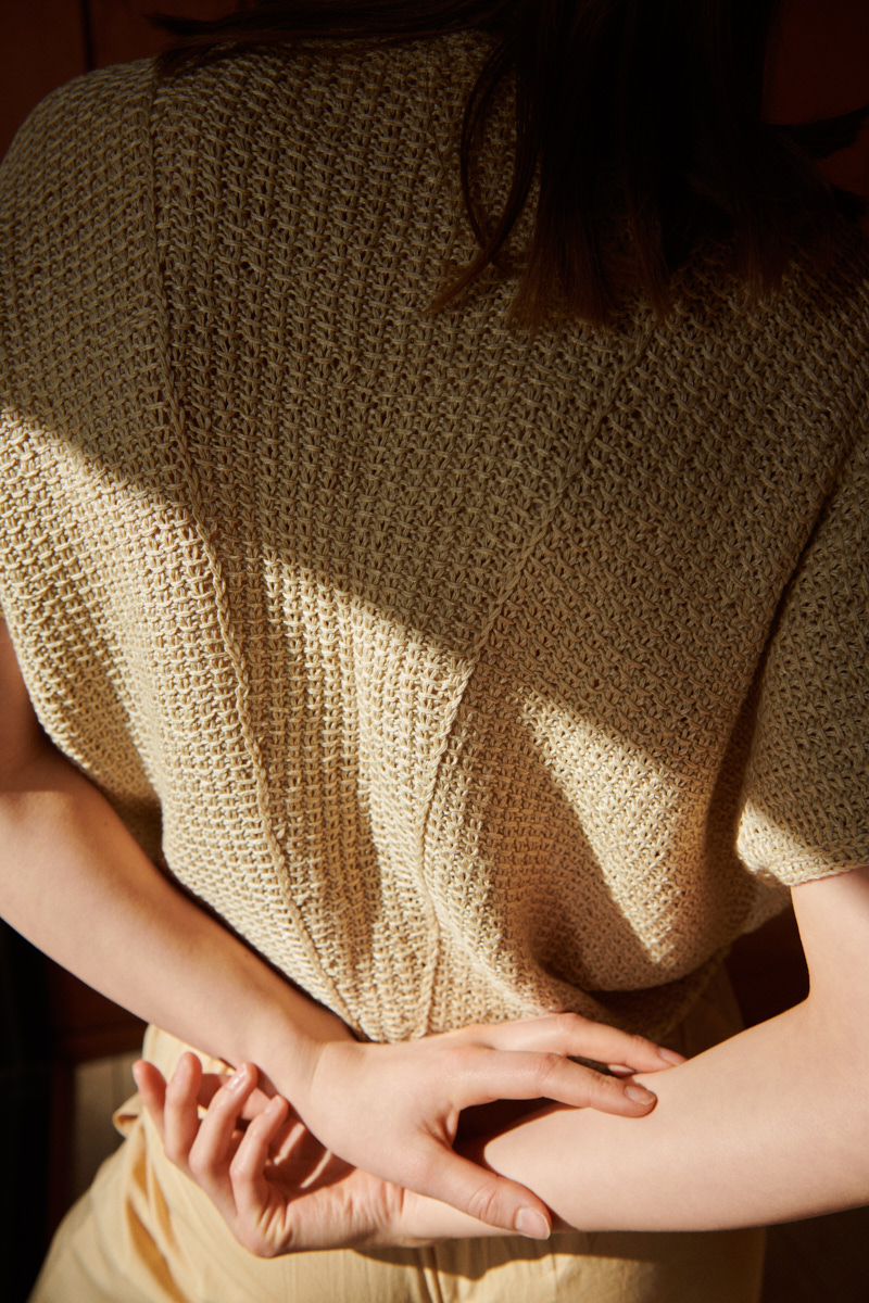Isager Yarn Kits Sand summer cardi kit gilet