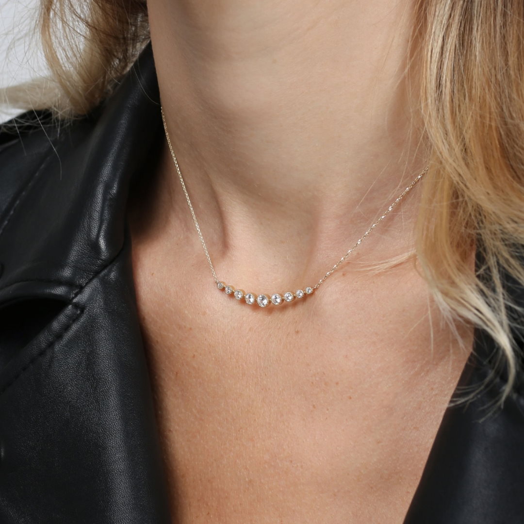 Angèle Brousse Cessi collier Cascade topazes or jaune 18ct