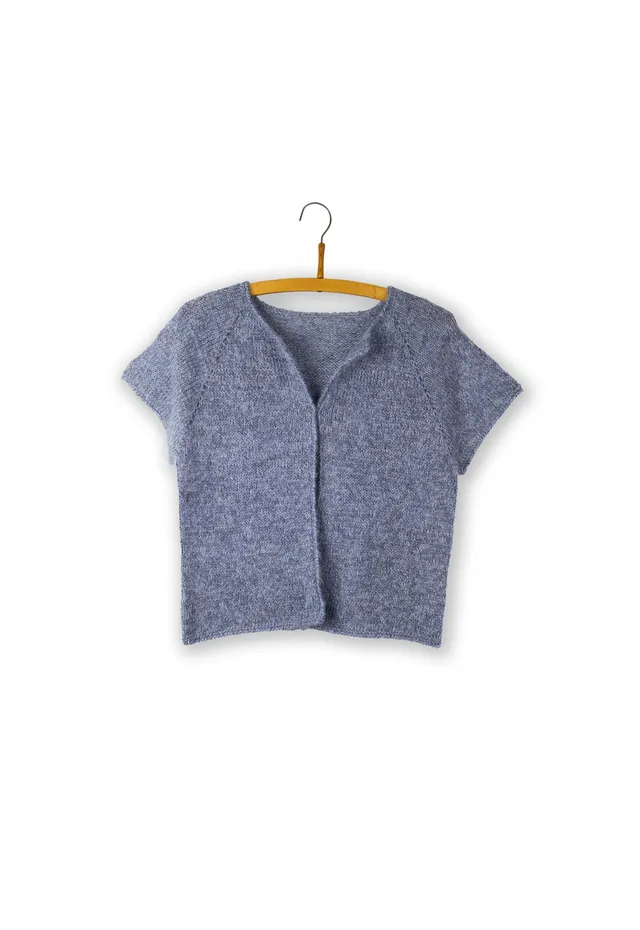 Isager Bluebell Cardi kit gilet mohair