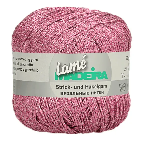 Madeira Lamé Metallic 413 fil métallique rose 25 g