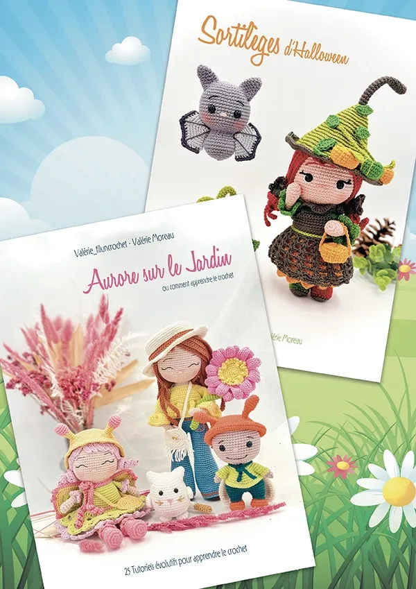 Valérie Fil Un Crochet Combo Aurore Jardin Halloween livres patron A4