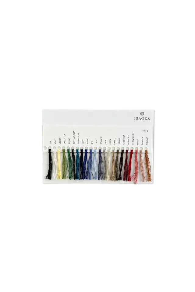 Isager Accessories Trio 1 nuancier carte coloris laine